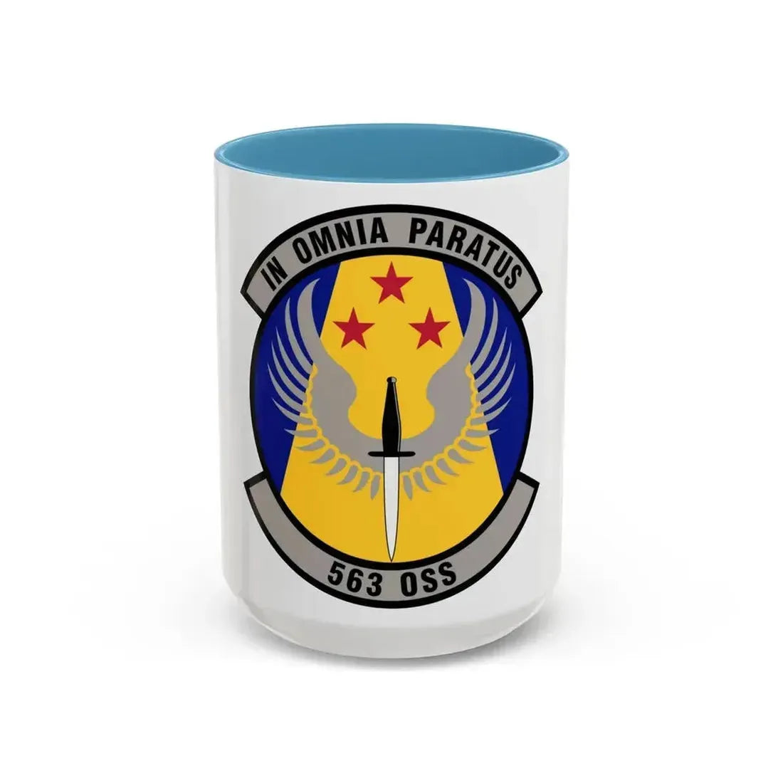 563d Operations Support Squadron (U.S. Air Force) Accent Coffee Mug 15oz Light Blue - Go Mug Yourself