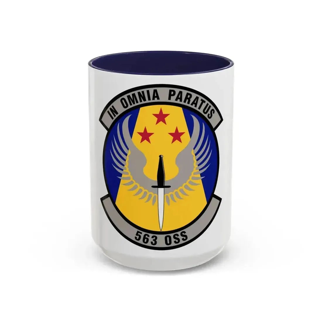 563d Operations Support Squadron (U.S. Air Force) Accent Coffee Mug 15oz Navy - Go Mug Yourself