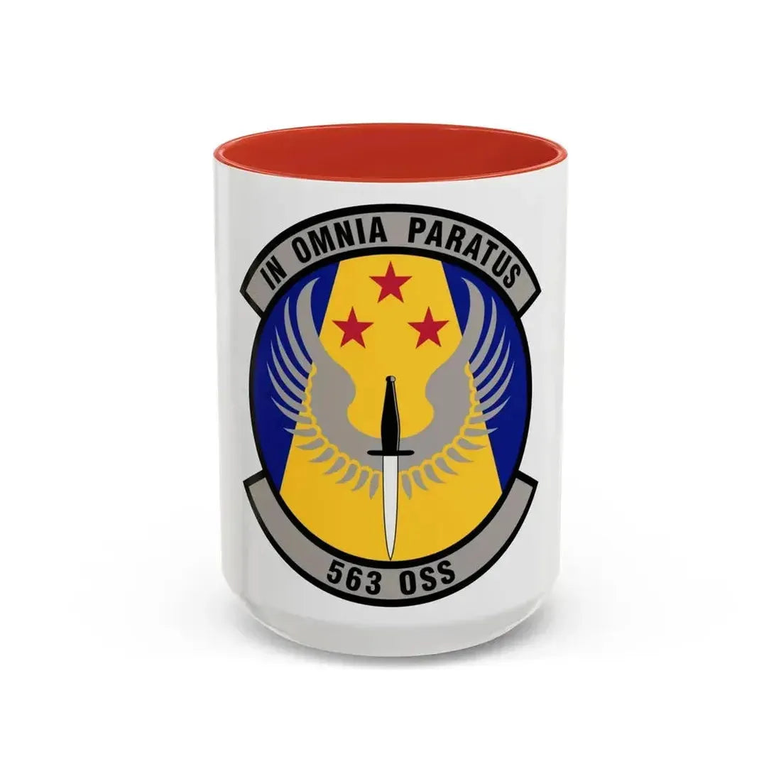 563d Operations Support Squadron (U.S. Air Force) Accent Coffee Mug 15oz Red - Go Mug Yourself