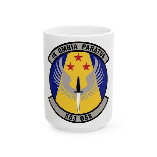 563d Operations Support Squadron (U.S. Air Force) White Coffee Mug 15oz - Go Mug Yourself