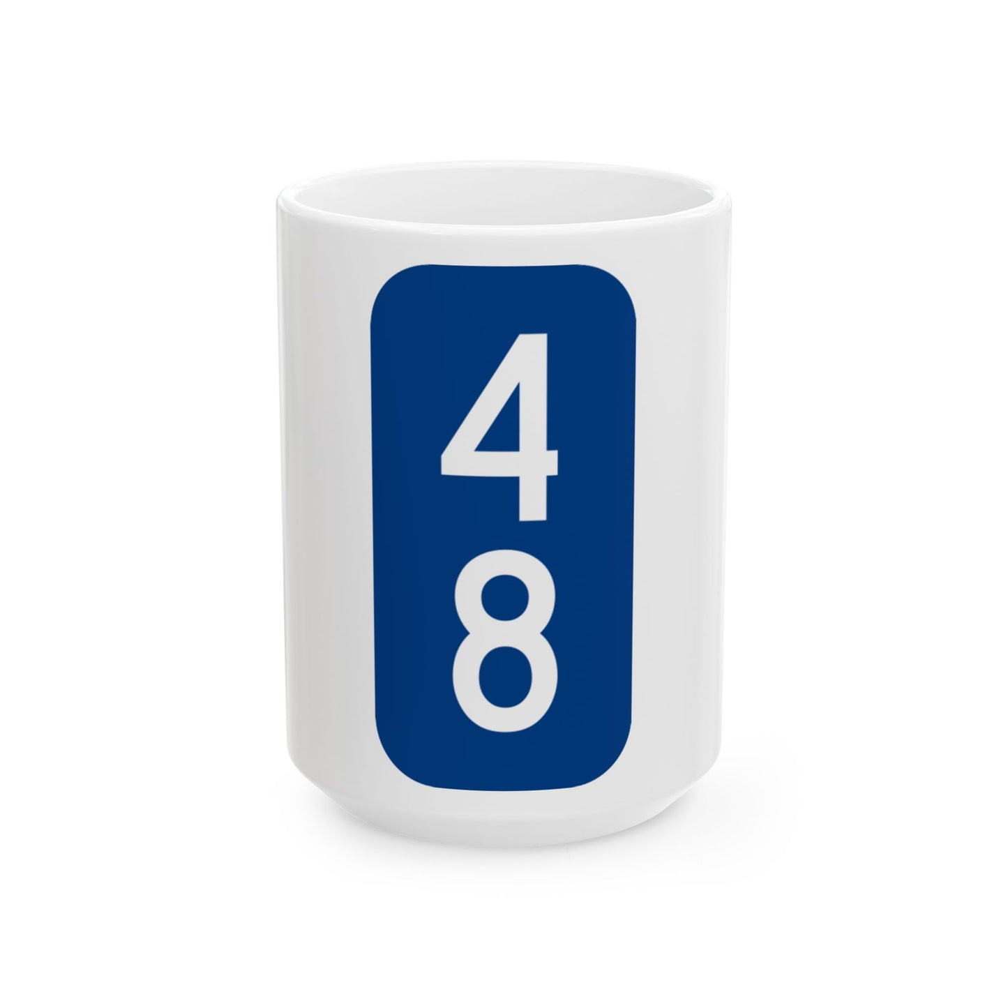 Warren County 48 NY tab (New York) (Road Sign) White Coffee Mug