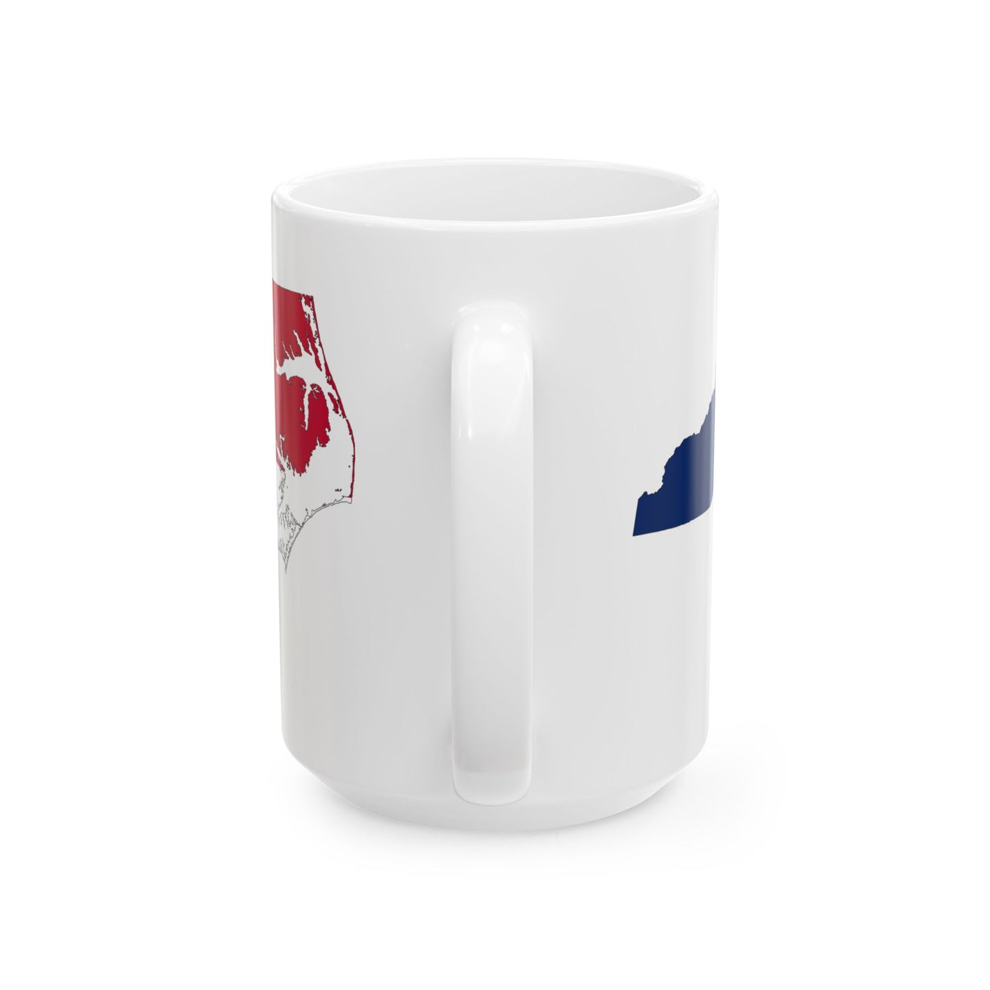 Flag-map of North Carolina (United States) White Coffee Mug