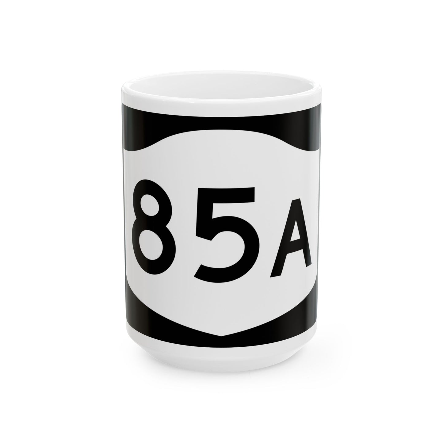 NY-85A (New York) (Road Sign) White Coffee Mug
