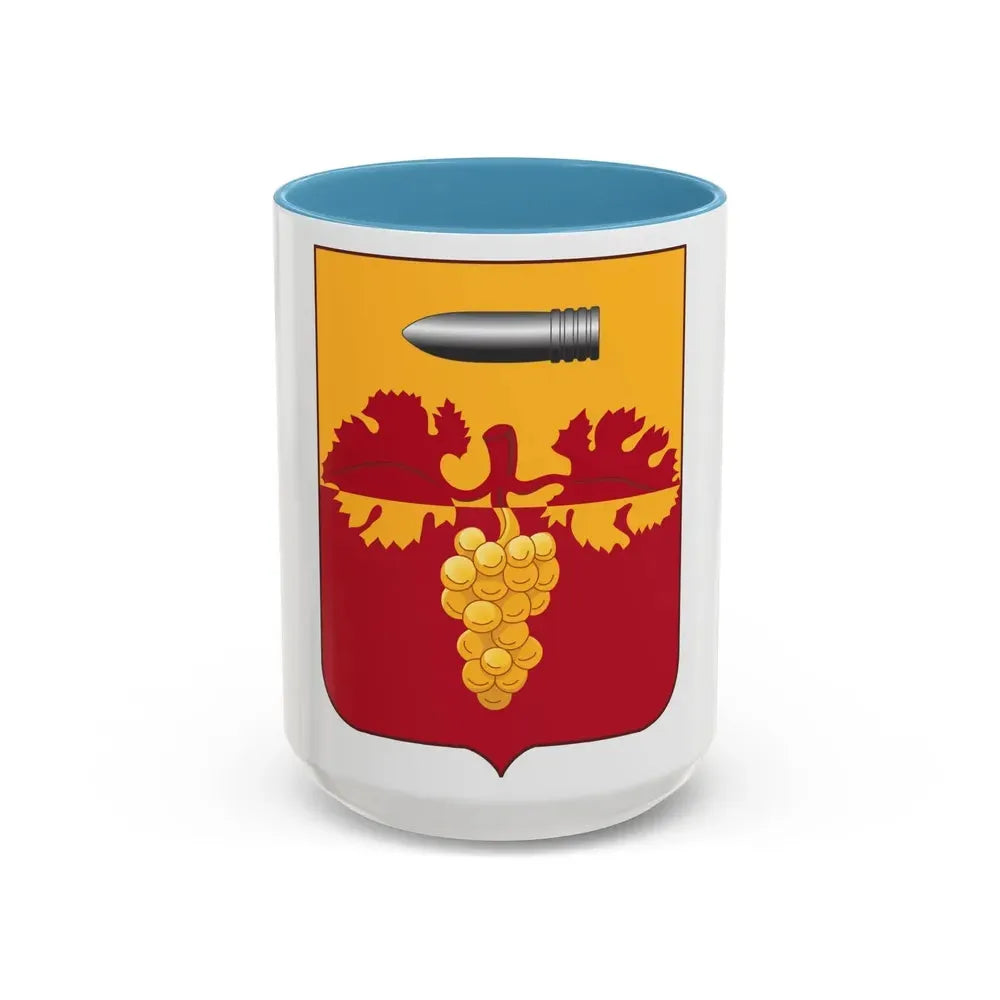 564th Field Artillery Battalion v2 (U.S. Army) Accent Coffee Mug 15oz Light Blue - Go Mug Yourself