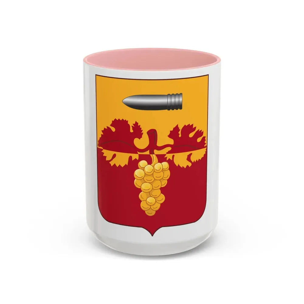 564th Field Artillery Battalion v2 (U.S. Army) Accent Coffee Mug 15oz Pink - Go Mug Yourself