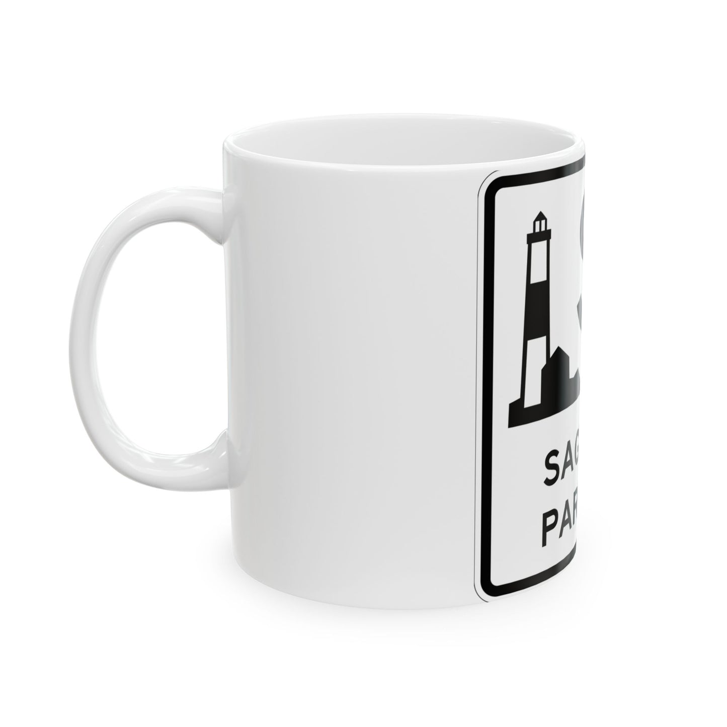 Sagtikos Pkwy Shield (New York) (Road Sign) White Coffee Mug