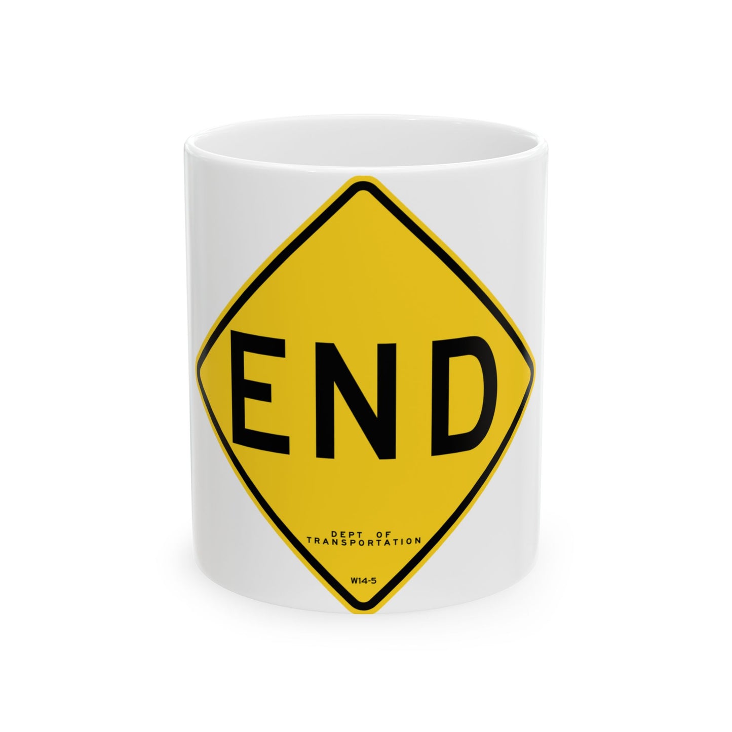 NYCDOT W14-5 (New York) (Road Sign) White Coffee Mug