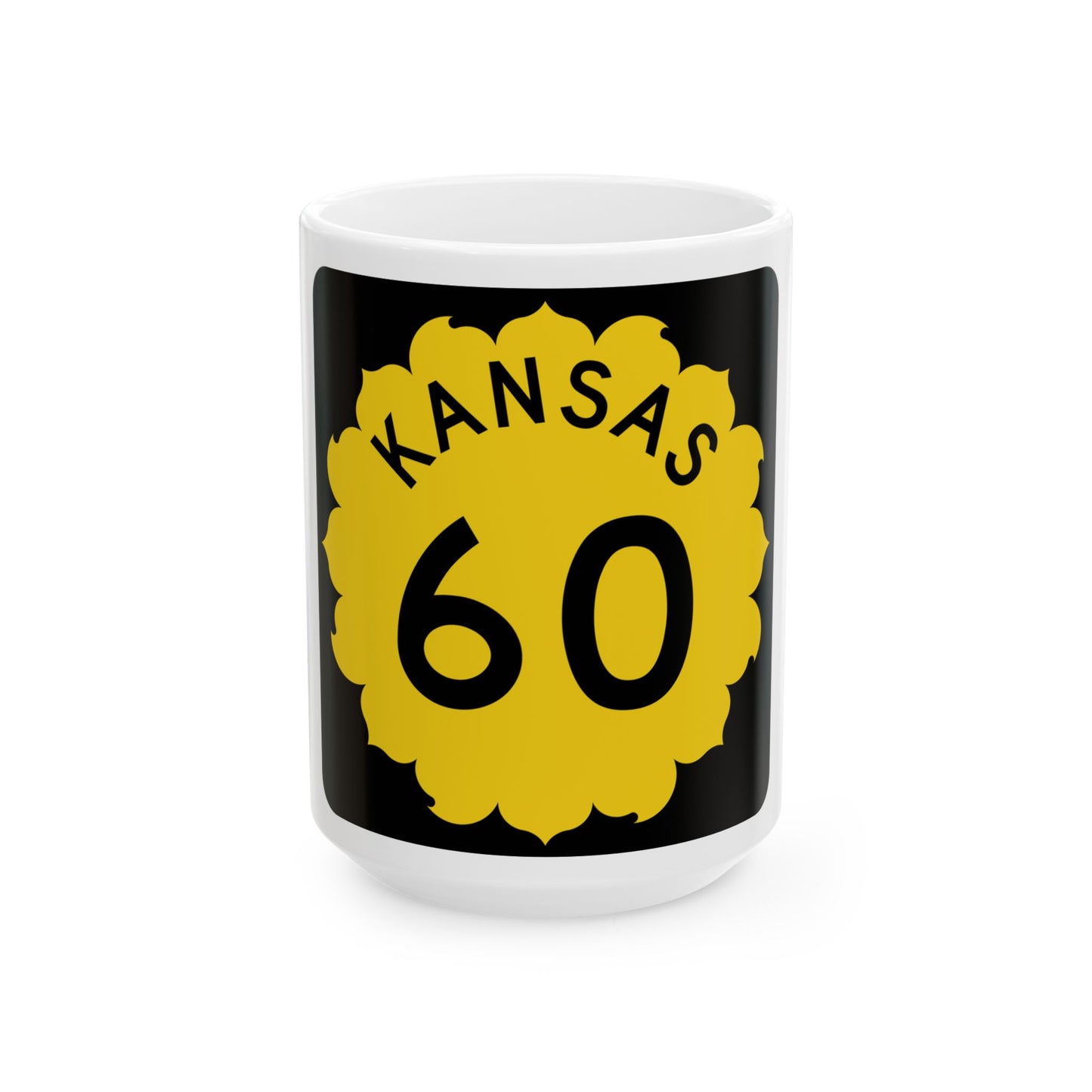 K-60 1962 (Kansas) (Road Sign) White Coffee Mug