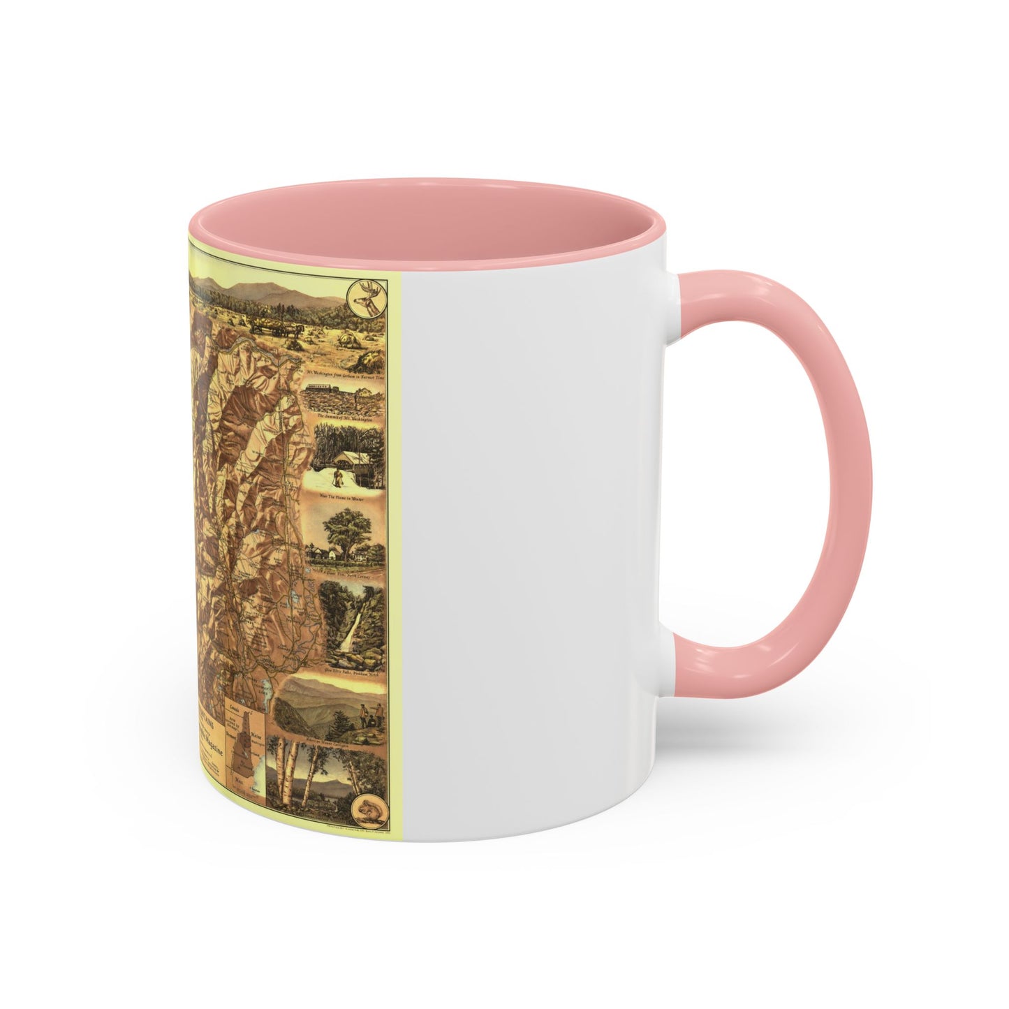 USA - New Hampshire's White Mountains (1937) (Map) Accent Coffee Mug-Go Mug Yourself