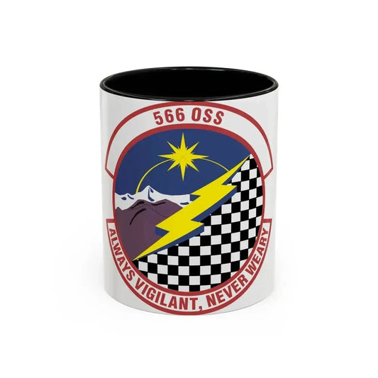 566th Operations Support Squadron (U.S. Air Force) Accent Coffee Mug 11oz Black - Go Mug Yourself