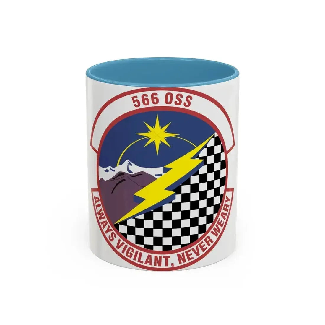 566th Operations Support Squadron (U.S. Air Force) Accent Coffee Mug 11oz Light Blue - Go Mug Yourself