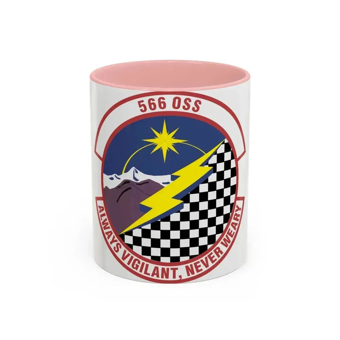 566th Operations Support Squadron (U.S. Air Force) Accent Coffee Mug 11oz Pink - Go Mug Yourself