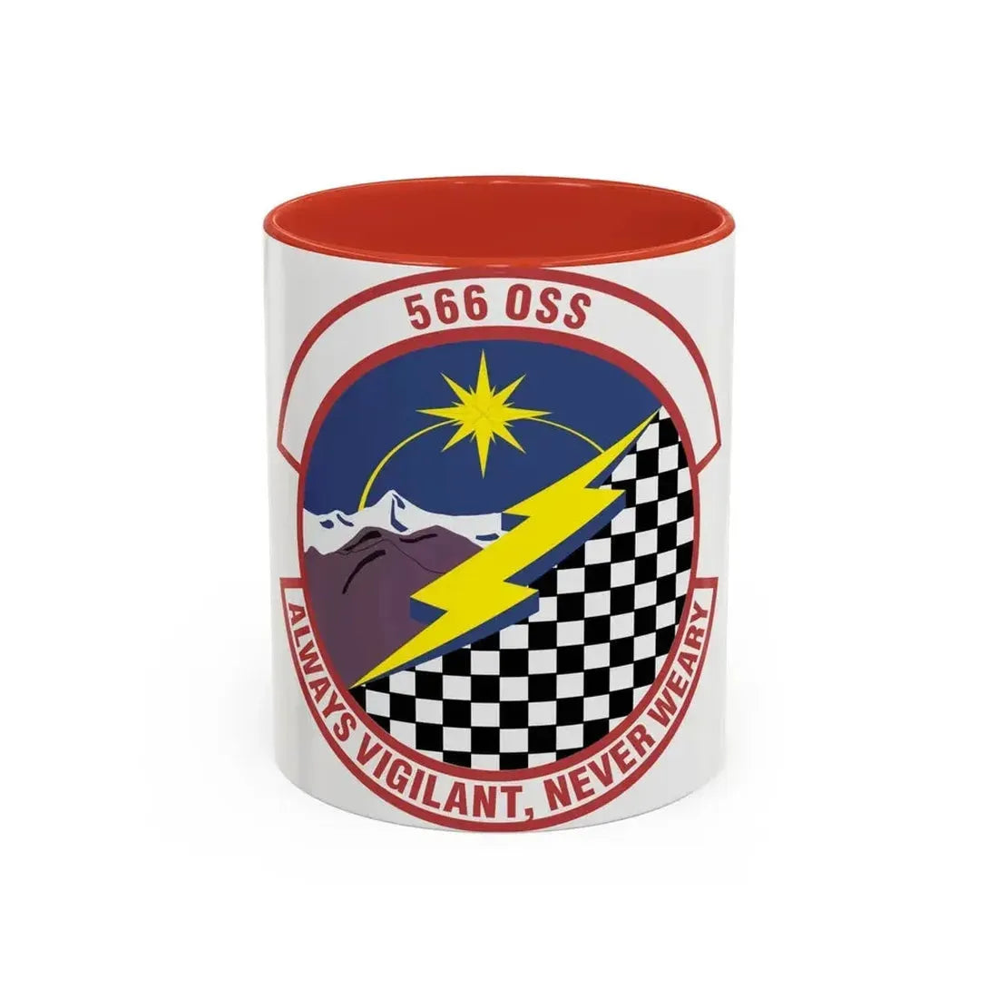 566th Operations Support Squadron (U.S. Air Force) Accent Coffee Mug 11oz Red - Go Mug Yourself