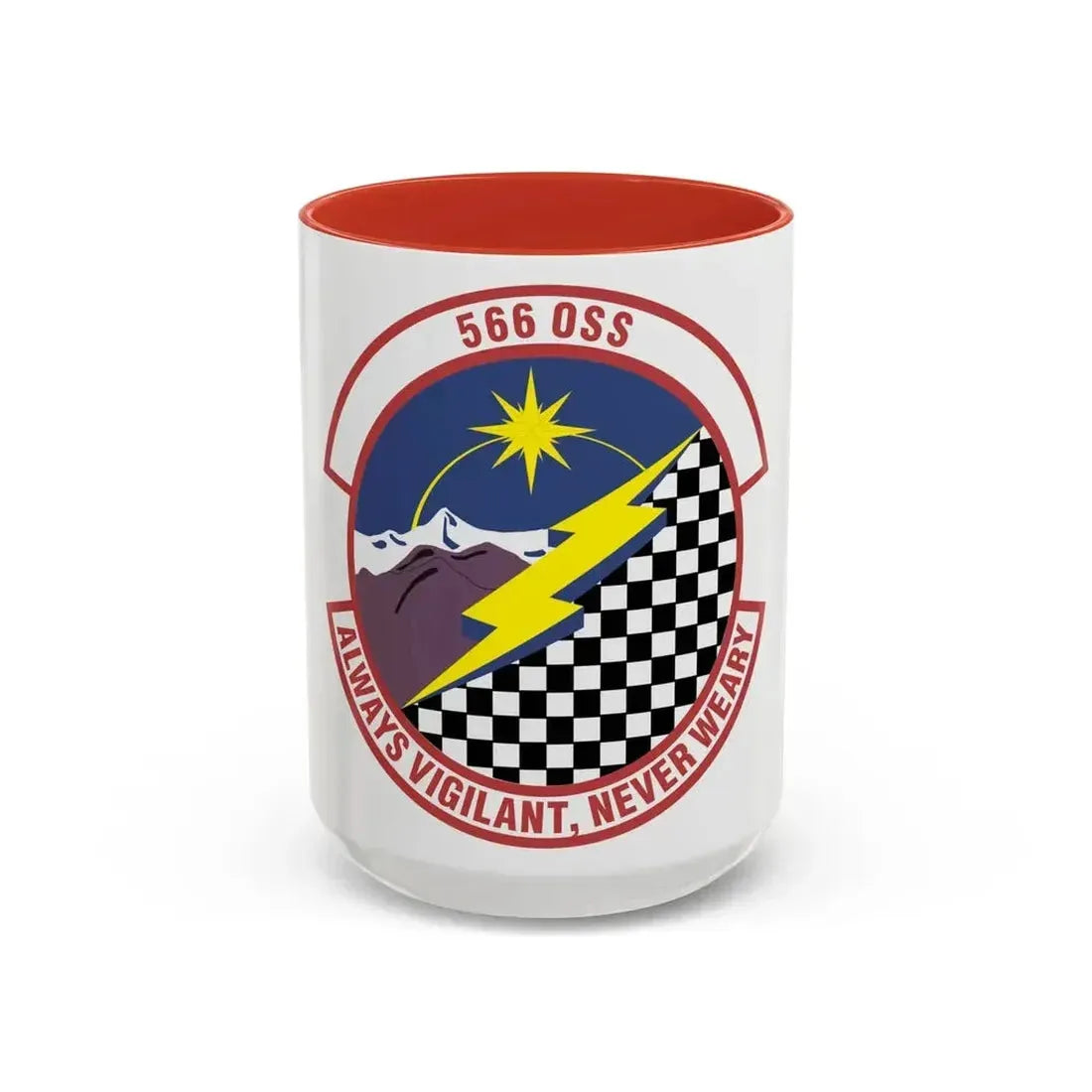 566th Operations Support Squadron (U.S. Air Force) Accent Coffee Mug 15oz Red - Go Mug Yourself