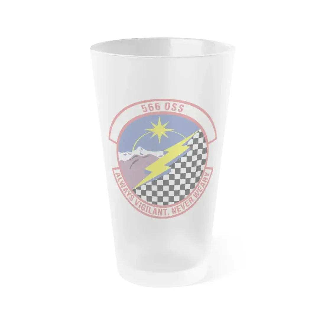 566th Operations Support Squadron (U.S. Air Force) Frosted Pint Glass 16oz 16oz Frosted - Go Mug Yourself