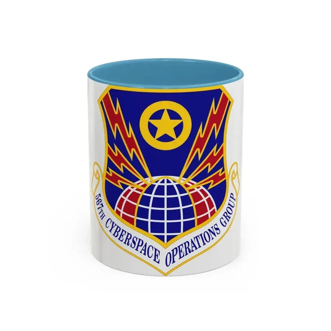 567 Cyberspace Operations Group ACC (U.S. Air Force) Accent Coffee Mug 11oz Light Blue - Go Mug Yourself