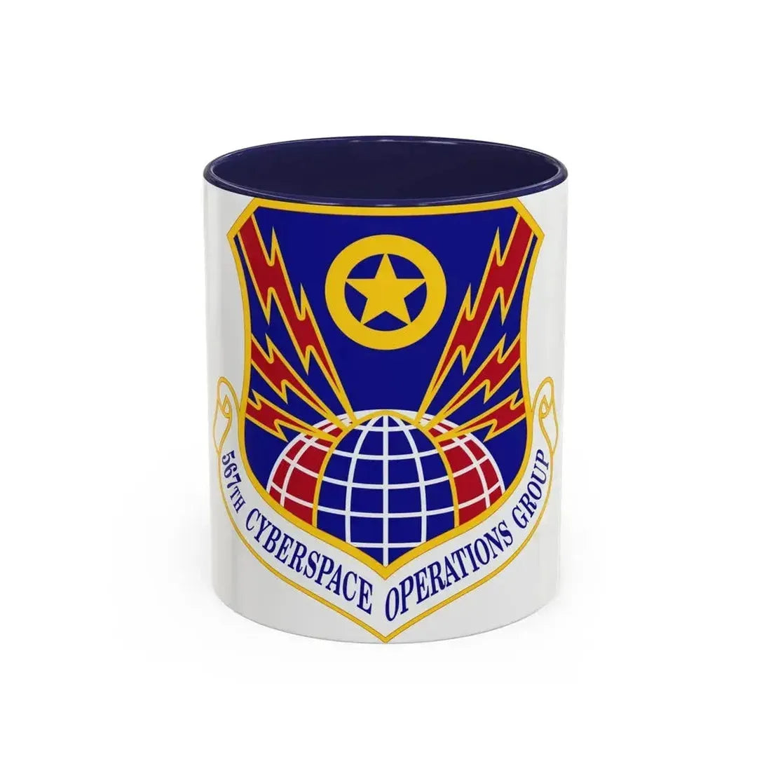 567 Cyberspace Operations Group ACC (U.S. Air Force) Accent Coffee Mug 11oz Navy - Go Mug Yourself