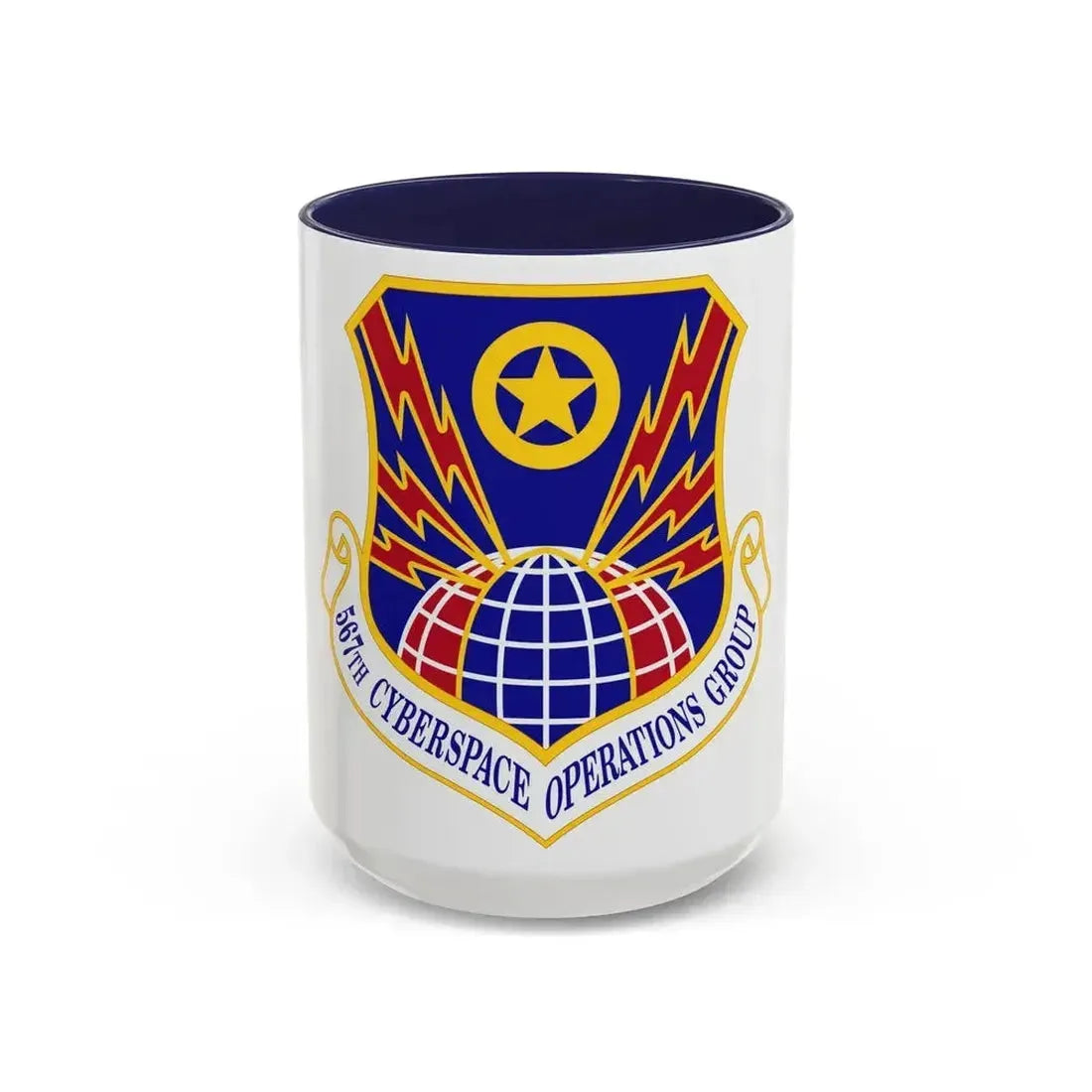 567 Cyberspace Operations Group ACC (U.S. Air Force) Accent Coffee Mug 15oz Navy - Go Mug Yourself