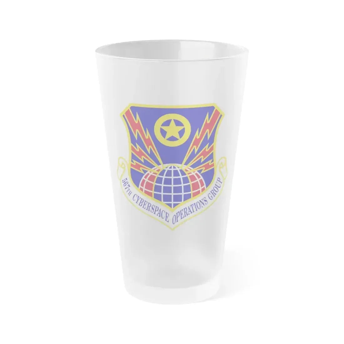 567 Cyberspace Operations Group ACC (U.S. Air Force) Frosted Pint Glass 16oz 16oz Frosted - Go Mug Yourself