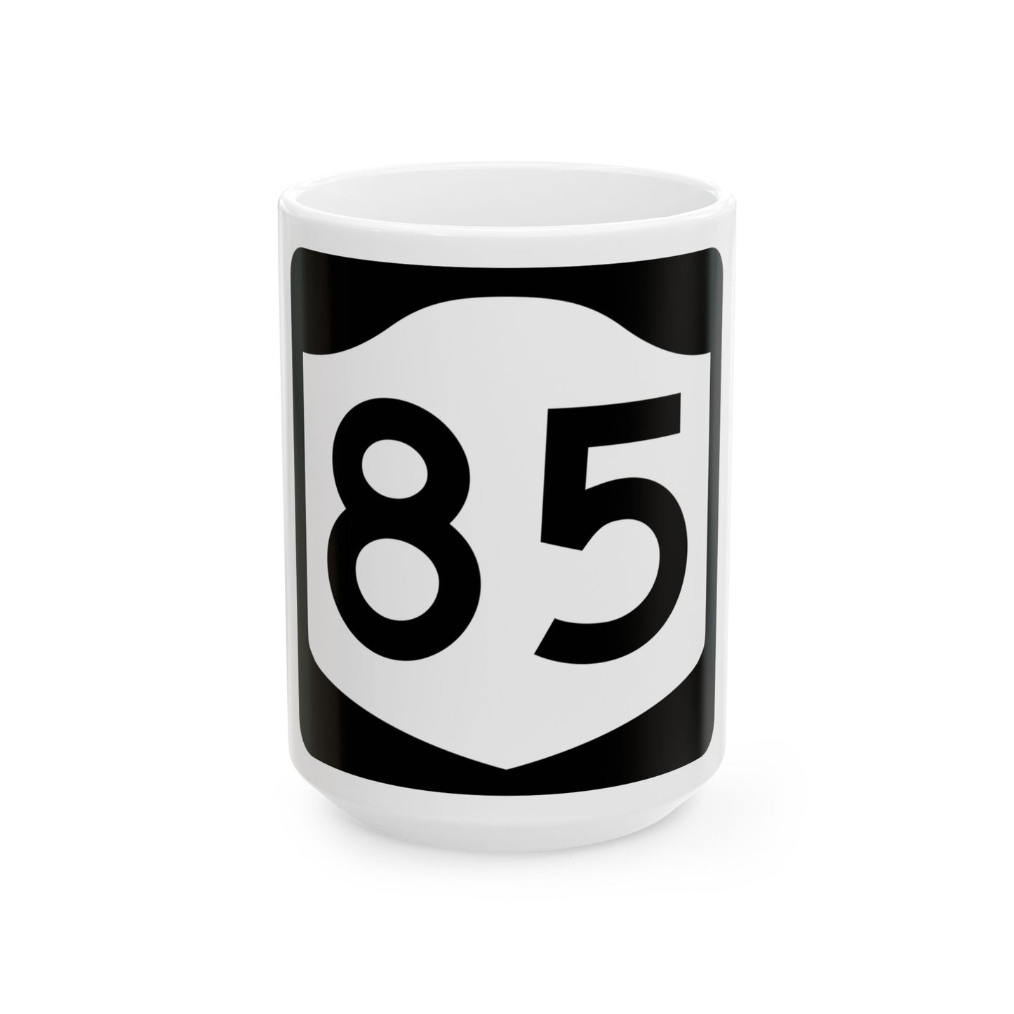 NY-85 (New York) (Road Sign) White Coffee Mug