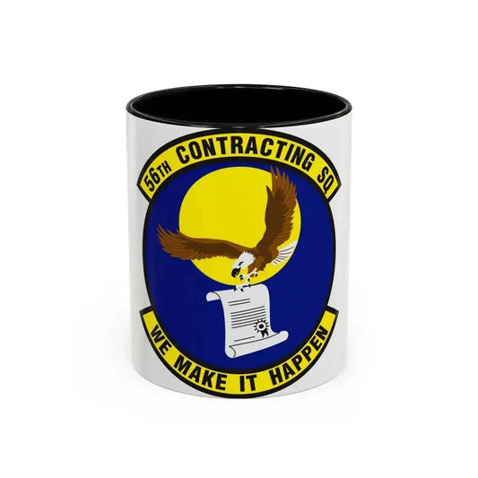 56th Contracting Squadron (U.S. Air Force) Accent Coffee Mug 11oz Black - Go Mug Yourself