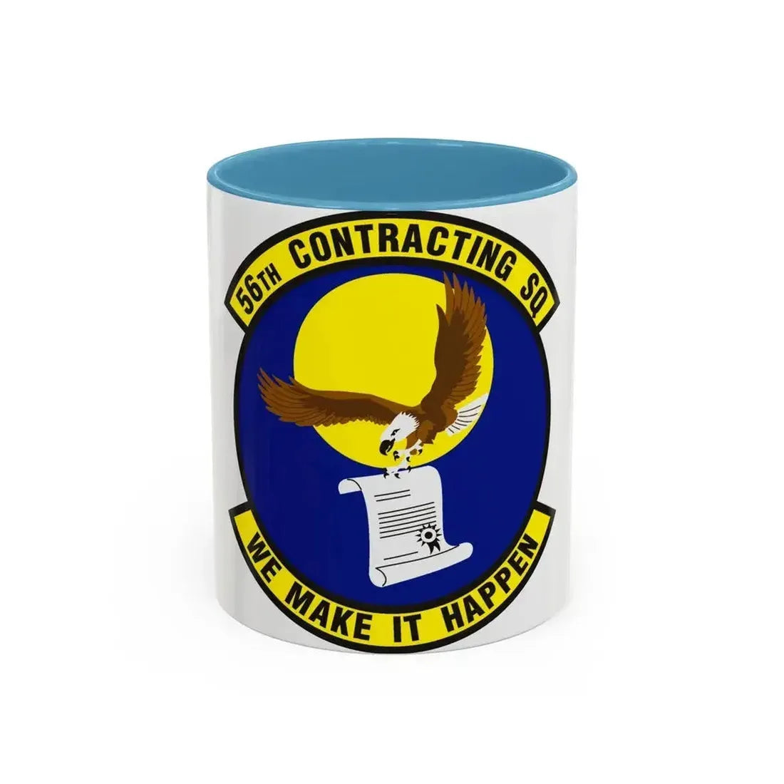 56th Contracting Squadron (U.S. Air Force) Accent Coffee Mug 11oz Light Blue - Go Mug Yourself