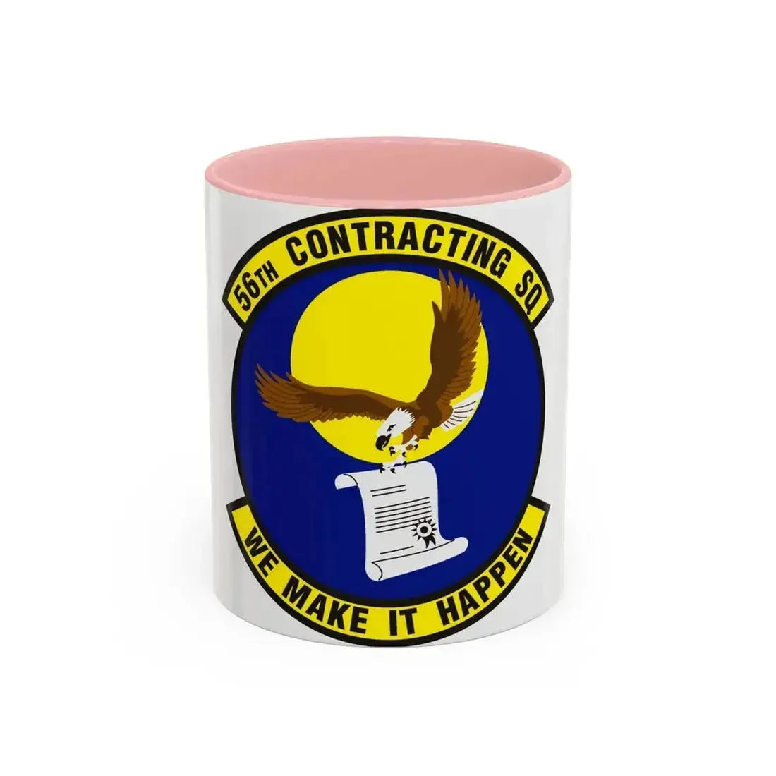 56th Contracting Squadron (U.S. Air Force) Accent Coffee Mug 11oz Pink - Go Mug Yourself