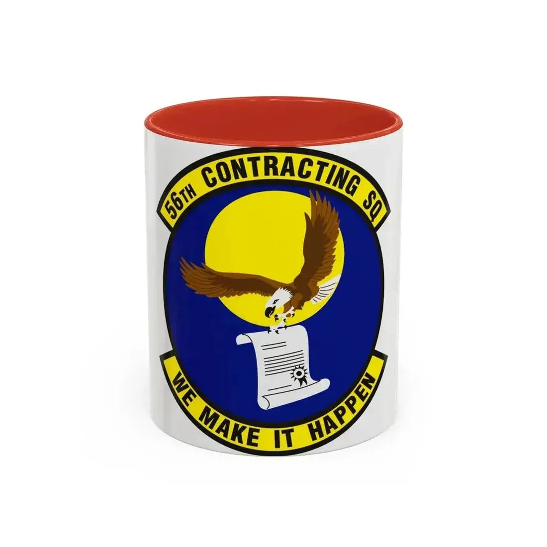 56th Contracting Squadron (U.S. Air Force) Accent Coffee Mug 11oz Red - Go Mug Yourself