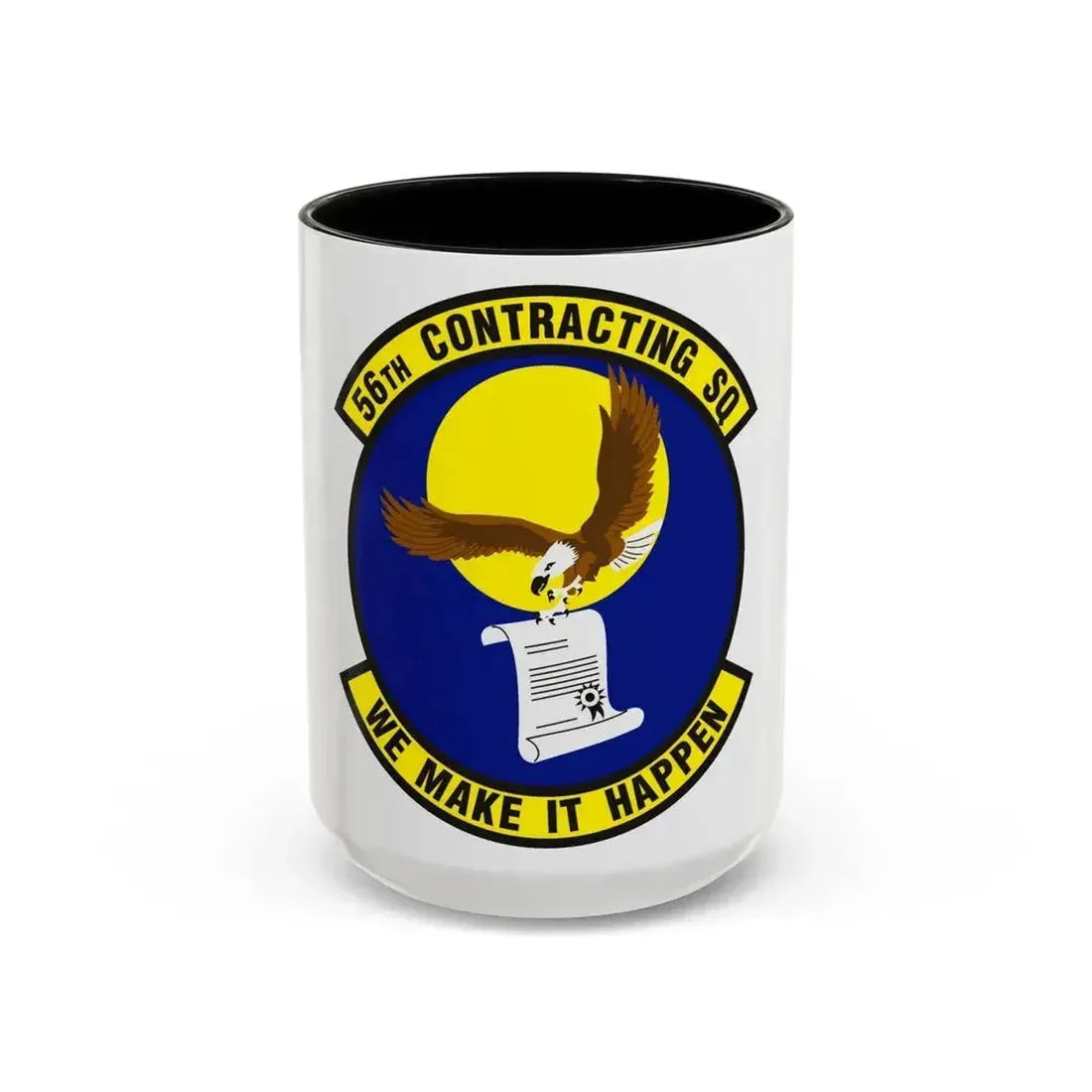 56th Contracting Squadron (U.S. Air Force) Accent Coffee Mug 15oz Black - Go Mug Yourself