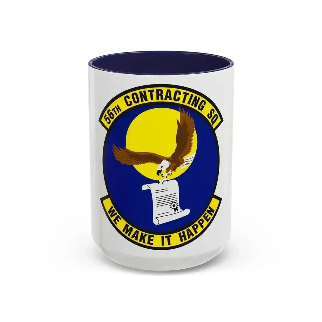 56th Contracting Squadron (U.S. Air Force) Accent Coffee Mug 15oz Navy - Go Mug Yourself