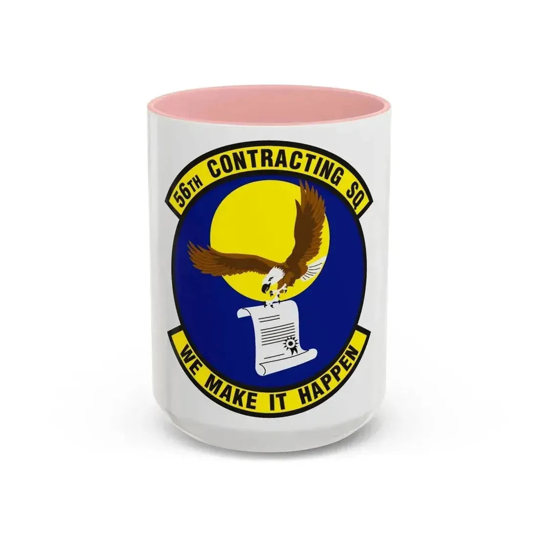 56th Contracting Squadron (U.S. Air Force) Accent Coffee Mug 15oz Pink - Go Mug Yourself