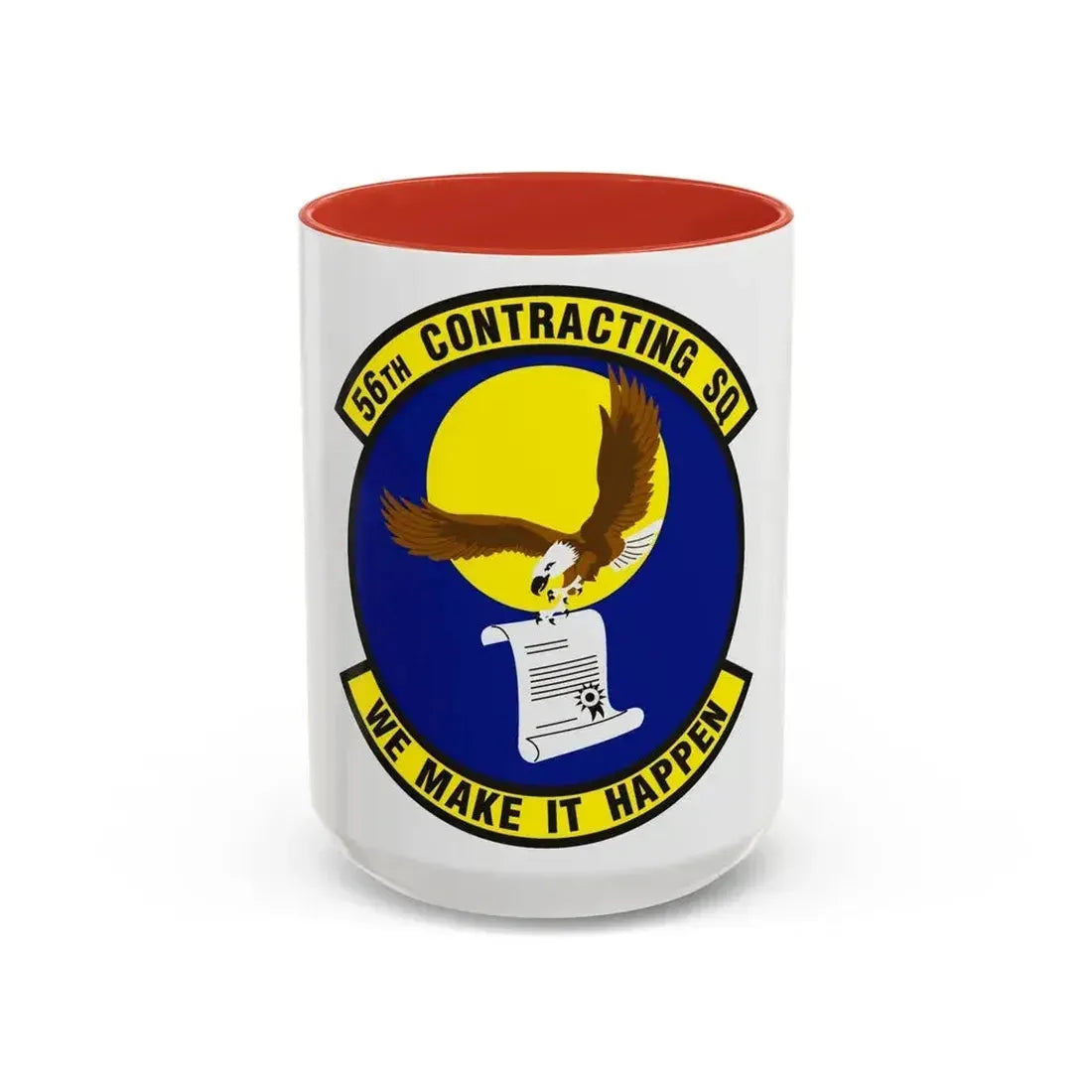 56th Contracting Squadron (U.S. Air Force) Accent Coffee Mug 15oz Red - Go Mug Yourself