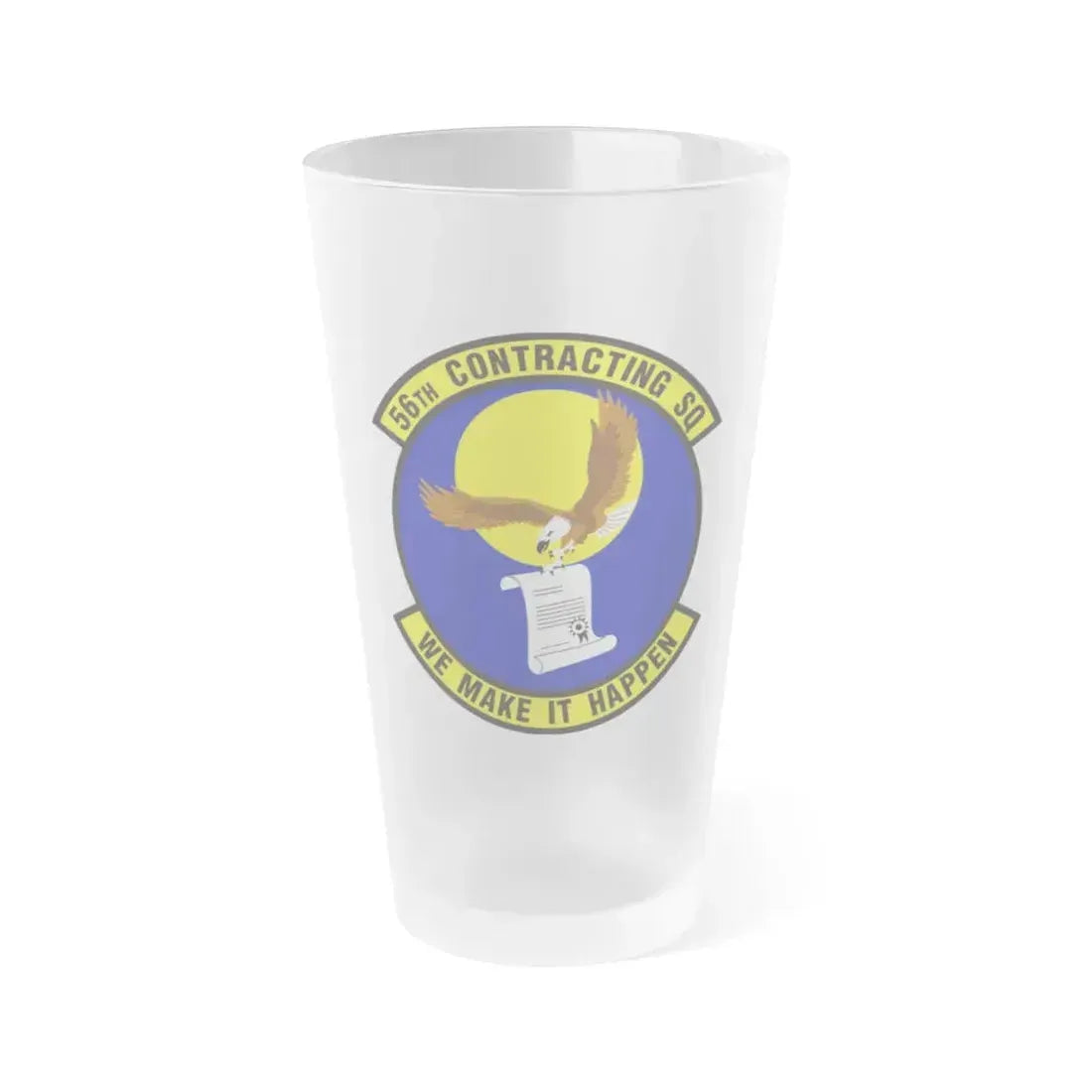 56th Contracting Squadron (U.S. Air Force) Frosted Pint Glass 16oz 16oz Frosted - Go Mug Yourself