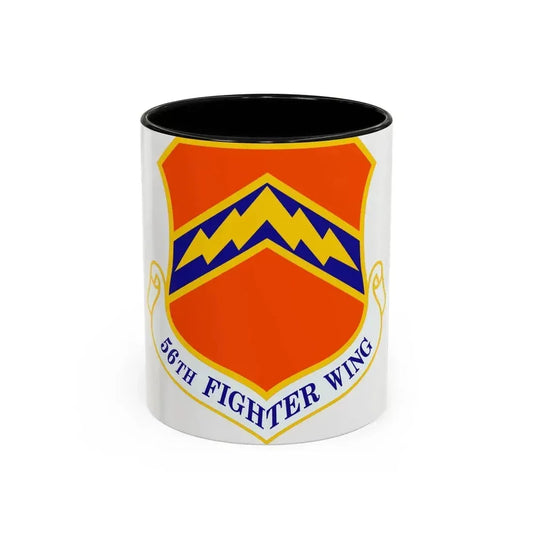 56th Fighter Wing (U.S. Air Force) Accent Coffee Mug 11oz Black - Go Mug Yourself