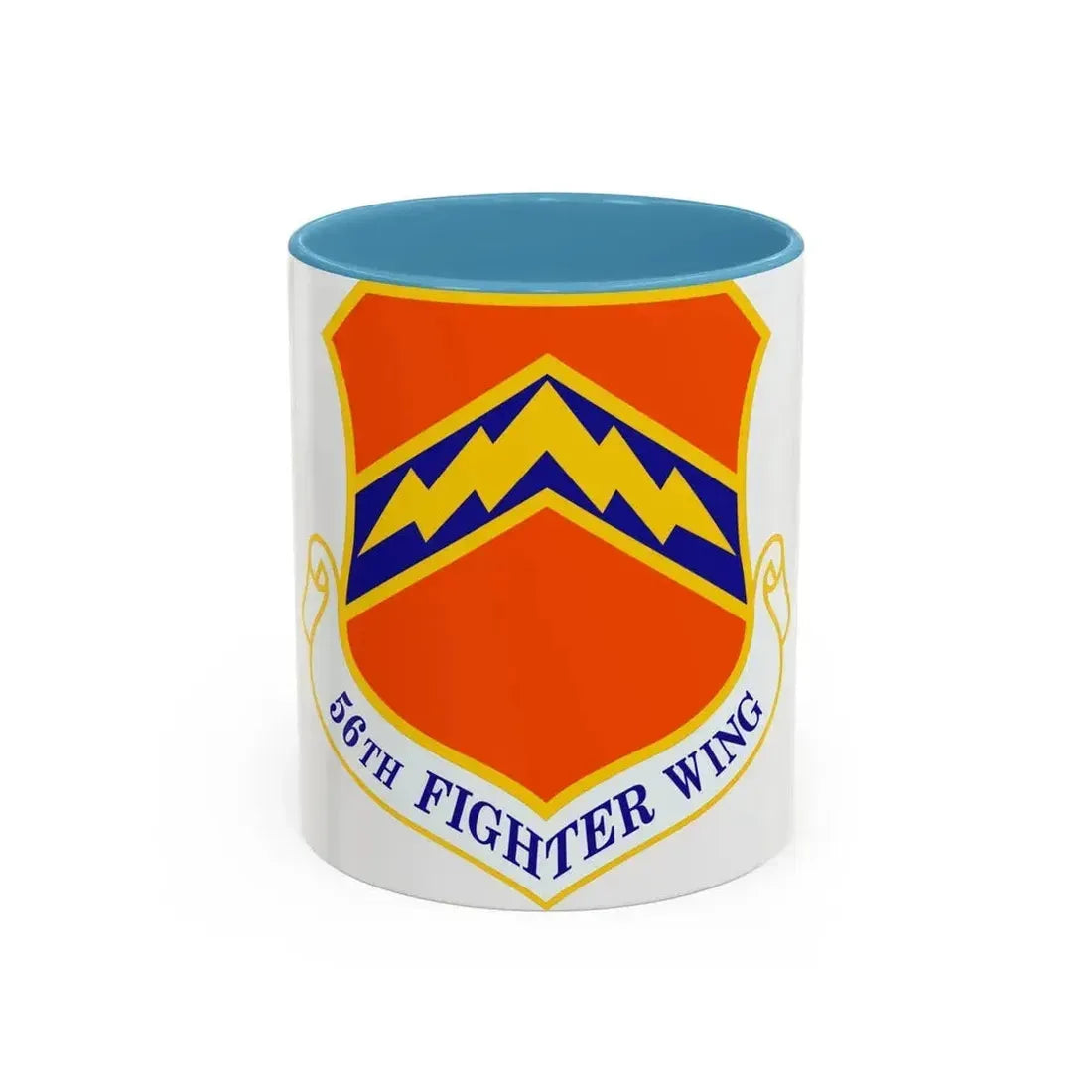 56th Fighter Wing (U.S. Air Force) Accent Coffee Mug 11oz Light Blue - Go Mug Yourself
