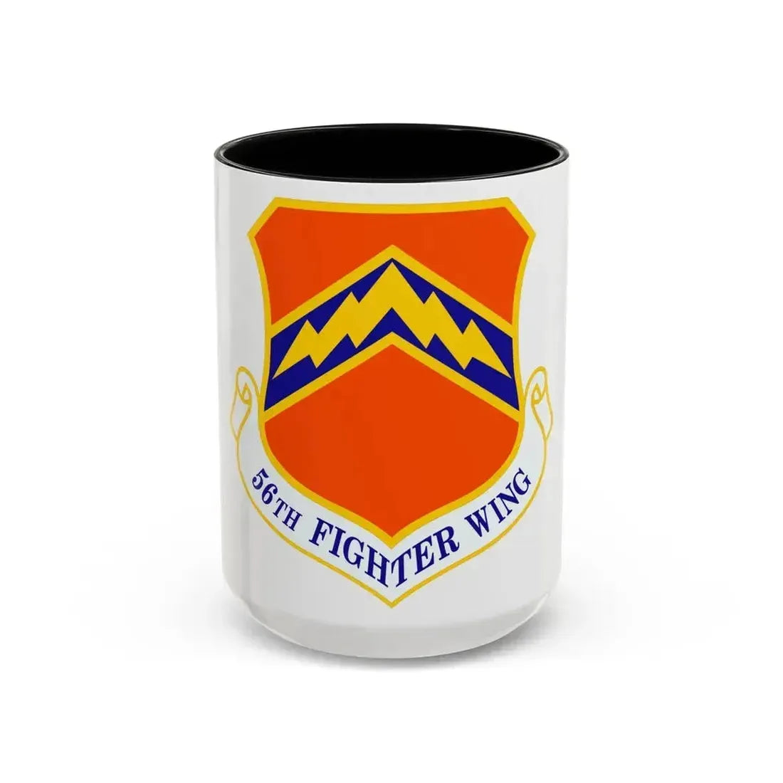 56th Fighter Wing (U.S. Air Force) Accent Coffee Mug 15oz Black - Go Mug Yourself