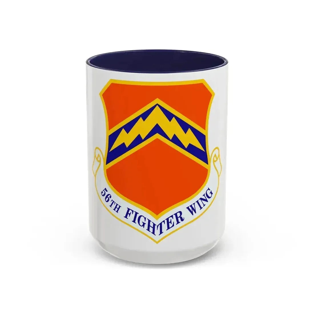 56th Fighter Wing (U.S. Air Force) Accent Coffee Mug 15oz Navy - Go Mug Yourself