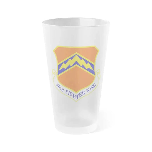 56th Fighter Wing (U.S. Air Force) Frosted Pint Glass 16oz 16oz Frosted - Go Mug Yourself