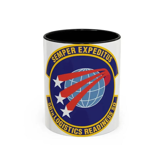 56th Logistics Readiness Squadron (U.S. Air Force) Accent Coffee Mug 11oz Black - Go Mug Yourself