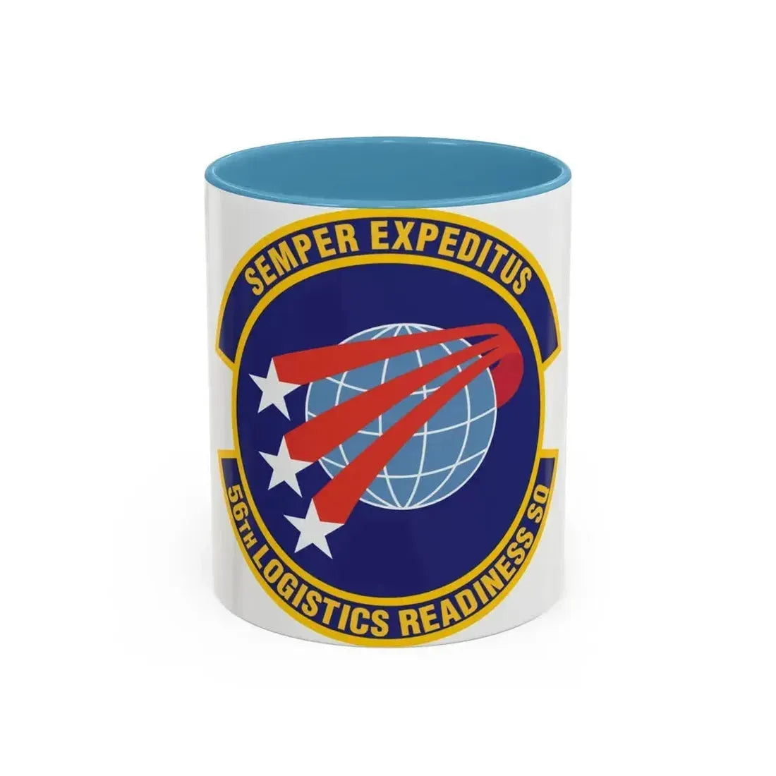 56th Logistics Readiness Squadron (U.S. Air Force) Accent Coffee Mug 11oz Light Blue - Go Mug Yourself