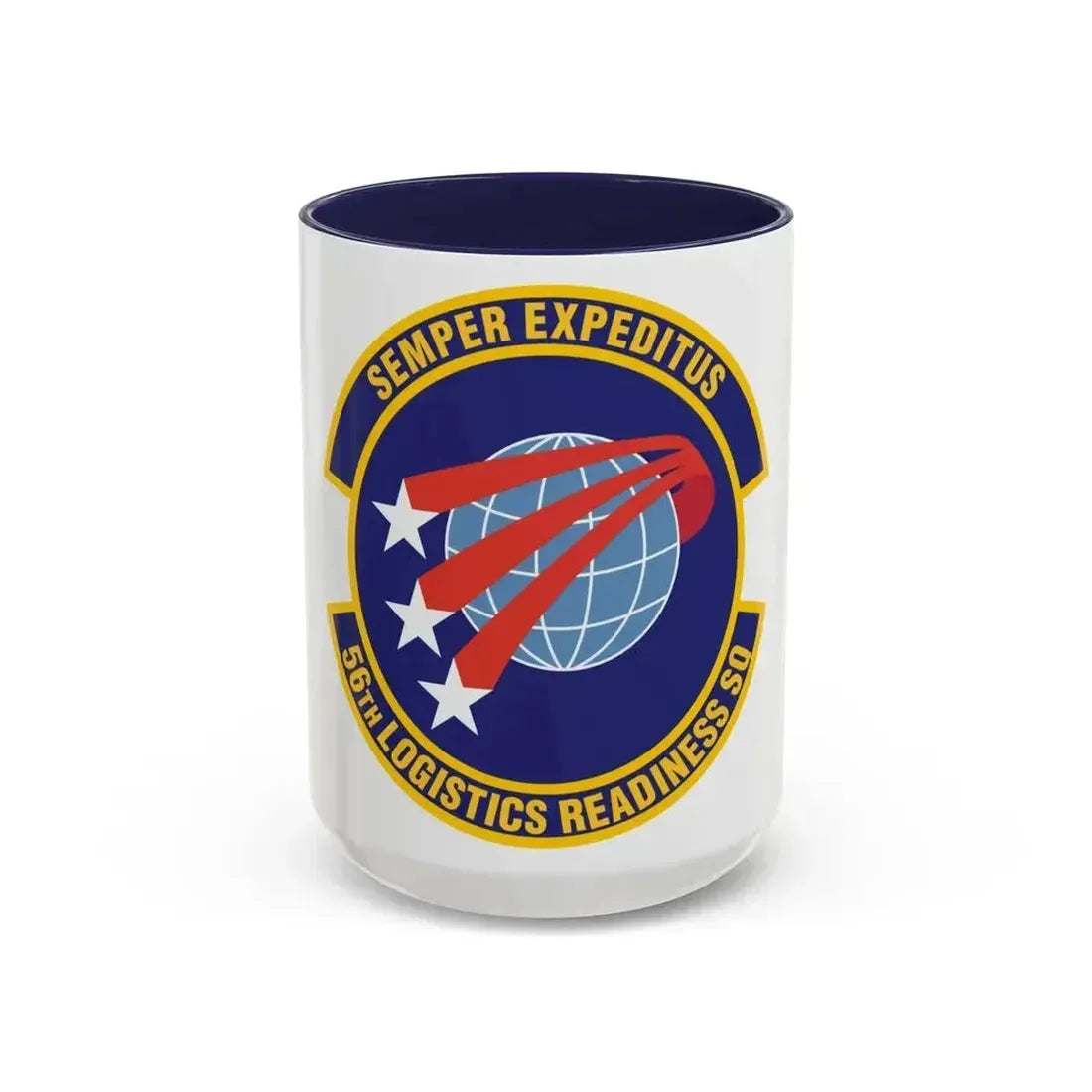 56th Logistics Readiness Squadron (U.S. Air Force) Accent Coffee Mug 15oz Navy - Go Mug Yourself