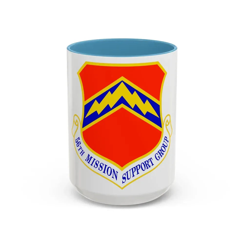 56th Mission Support Group (U.S. Air Force) Accent Coffee Mug 15oz Light Blue - Go Mug Yourself