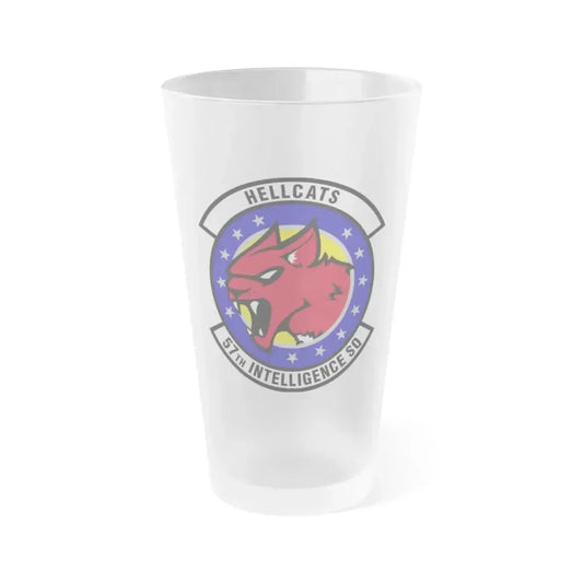 57 Intelligence Squadron ACC (U.S. Air Force) Frosted Pint Glass 16oz 16oz Frosted - Go Mug Yourself