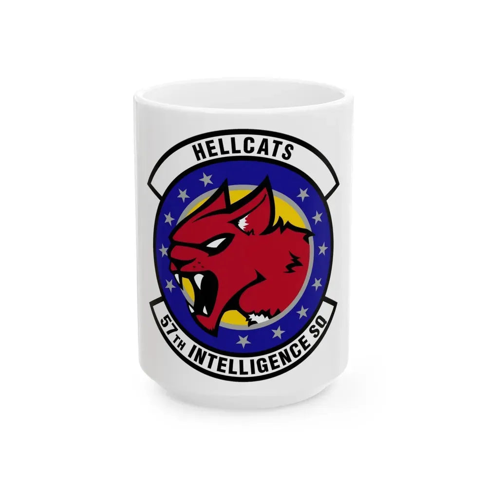 57 Intelligence Squadron ACC (U.S. Air Force) White Coffee Mug 15oz - Go Mug Yourself