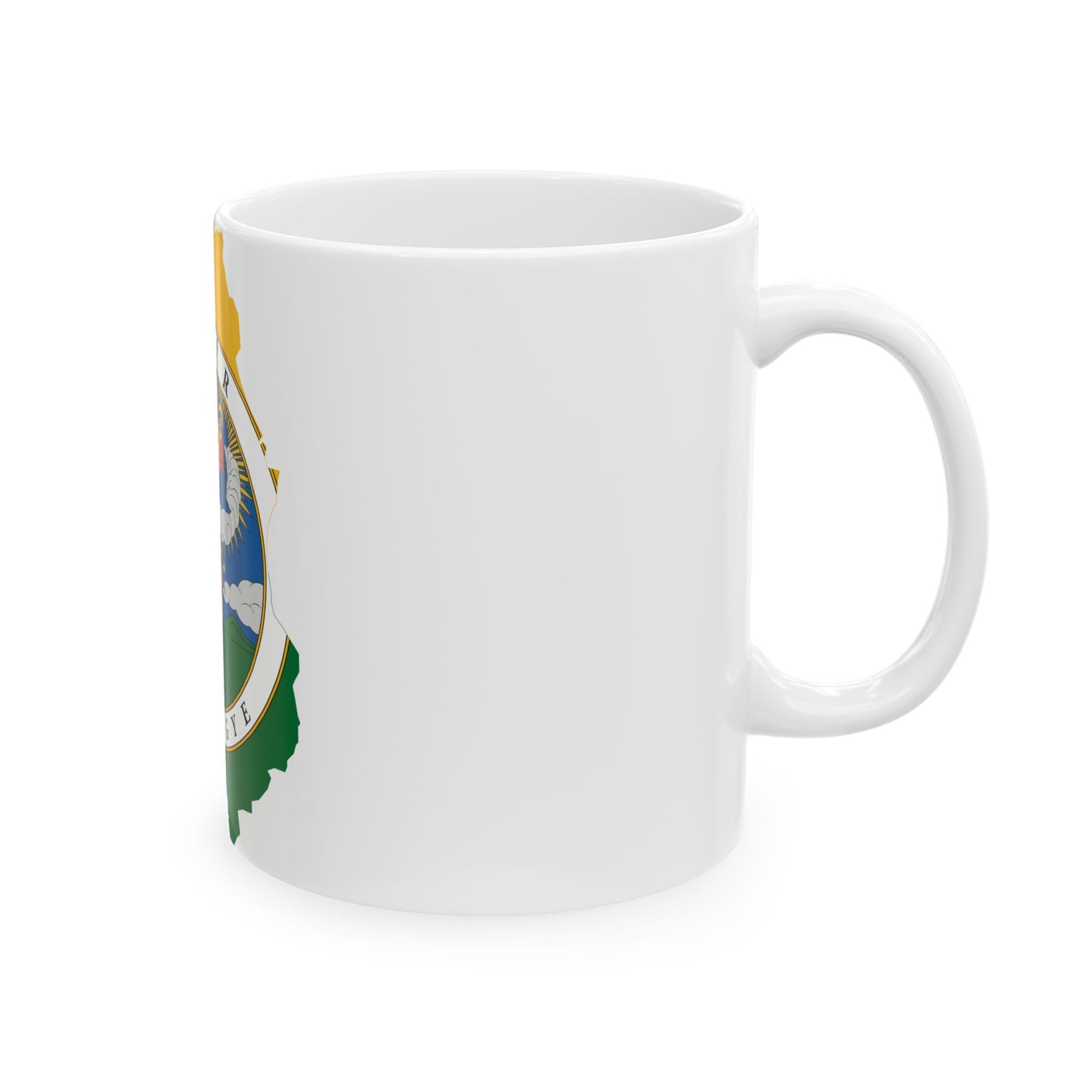 Flag-map of Fejer County (Hungary) White Coffee Mug