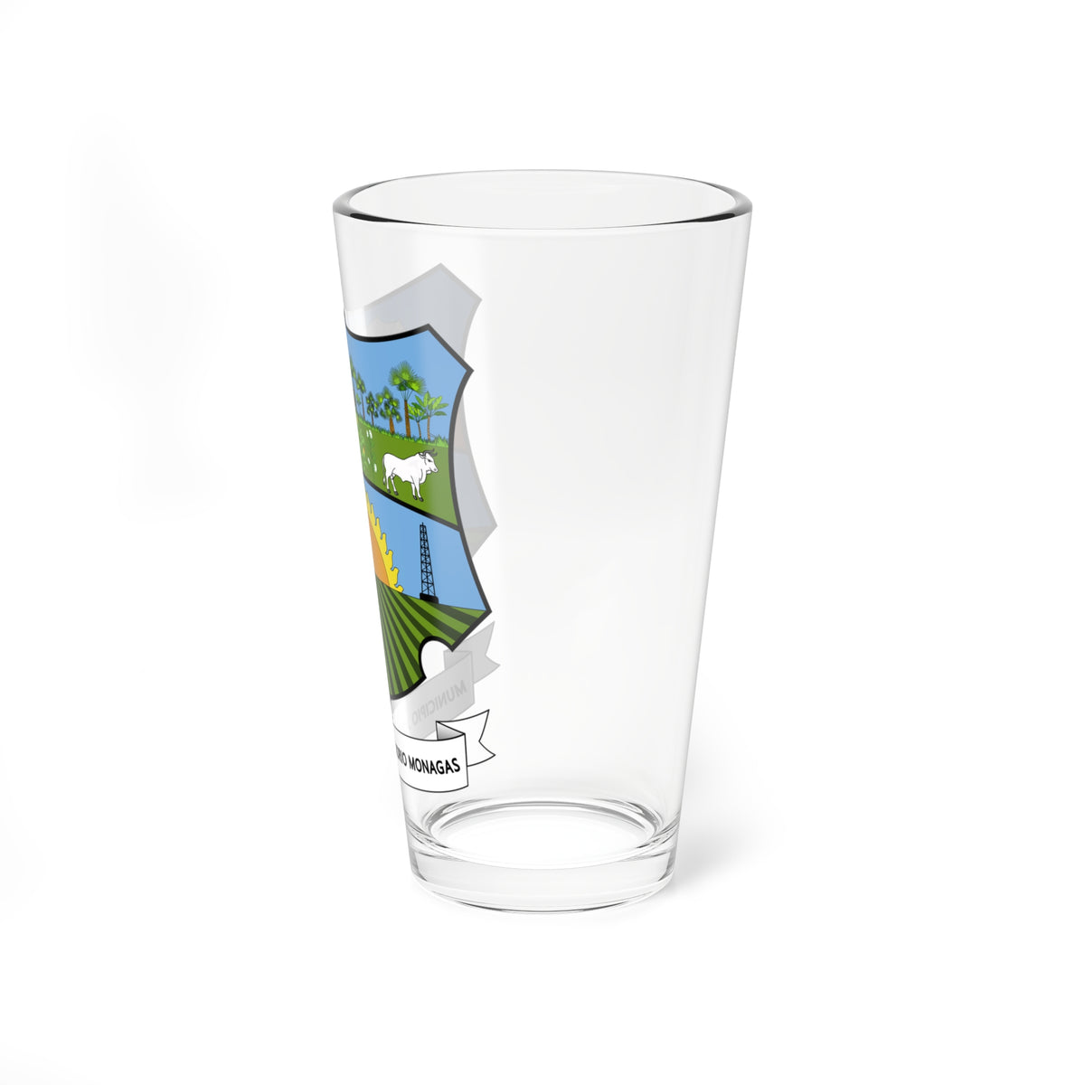 Escudo del Municipio Monagas Anzoátegui (Venezuela) (Coat of Arms) Pint Glass 16oz