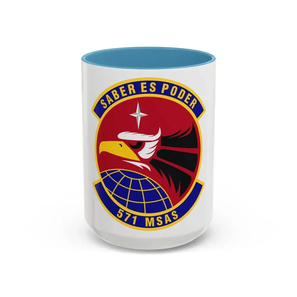 571st Mobility Support Advisory Squadron (U.S. Air Force) Accent Coffee Mug 15oz Light Blue - Go Mug Yourself