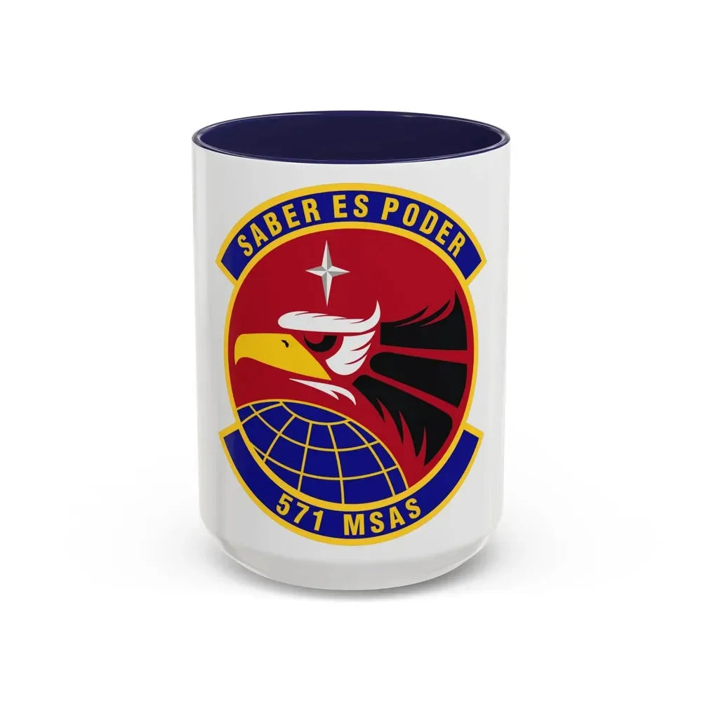 571st Mobility Support Advisory Squadron (U.S. Air Force) Accent Coffee Mug 15oz Navy - Go Mug Yourself