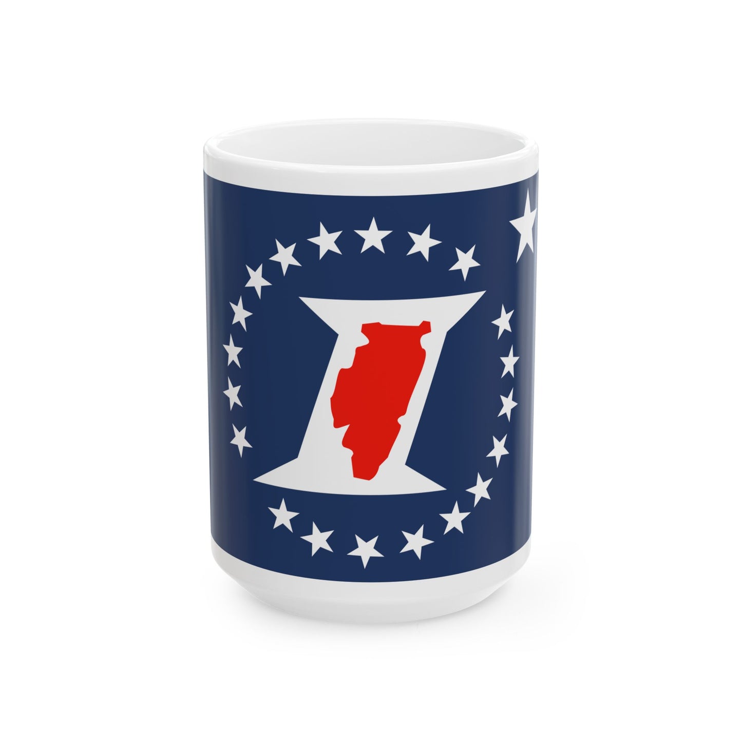 Illinois Sesquicentennial Flag (United States) White Coffee Mug