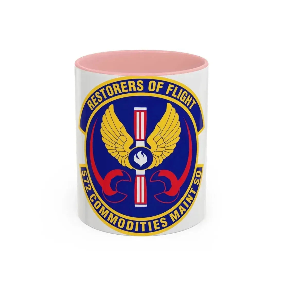 572d Commodities Maintenance Squadron (U.S. Air Force) Accent Coffee Mug 11oz Pink - Go Mug Yourself